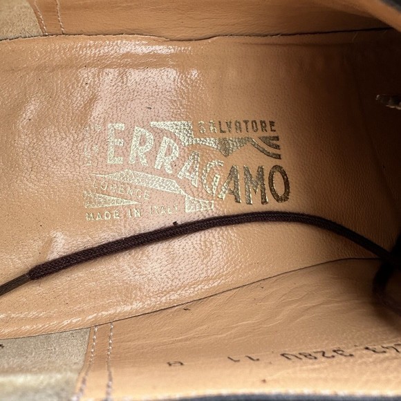 Salvatore Ferragamo Firenze Oxford Brogue Dress Shoes Men\'s 11B English Tan main image 11